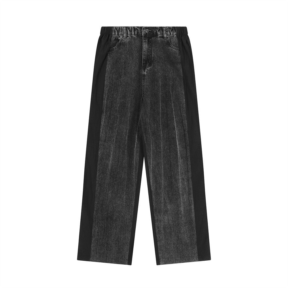 Stitching Denim Trousers Men