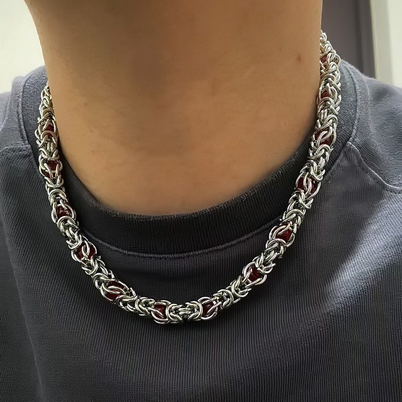 Men Sapphire Splice Necklace