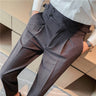 High-waisted Striped Trousers