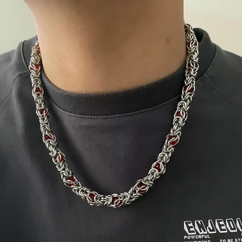 Men Sapphire Splice Necklace