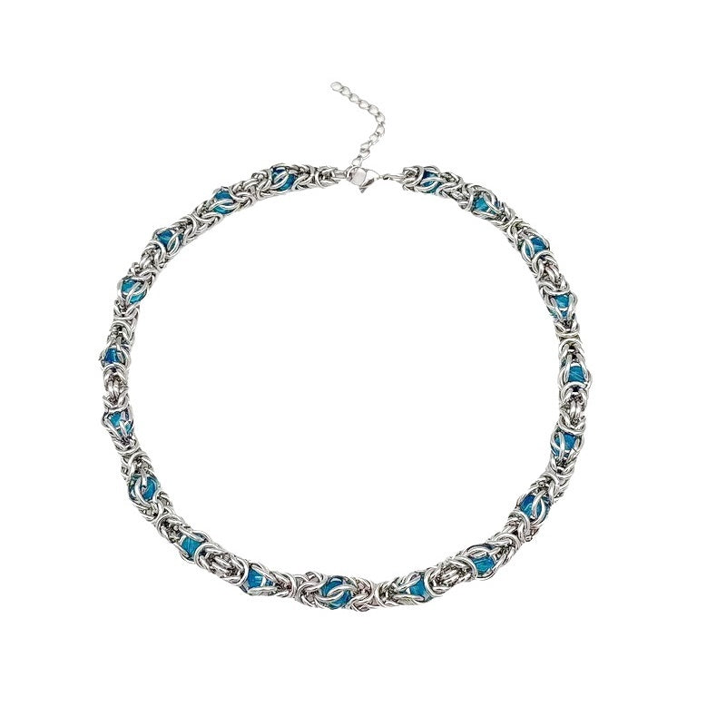 Men Sapphire Splice Necklace