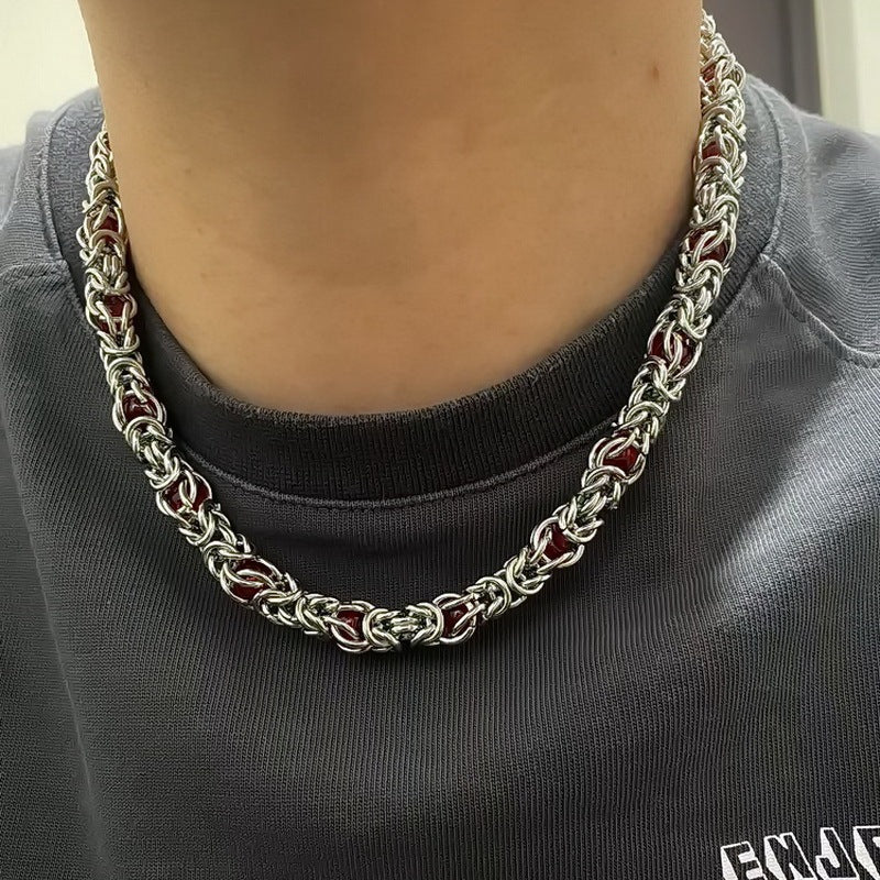 Men Sapphire Splice Necklace