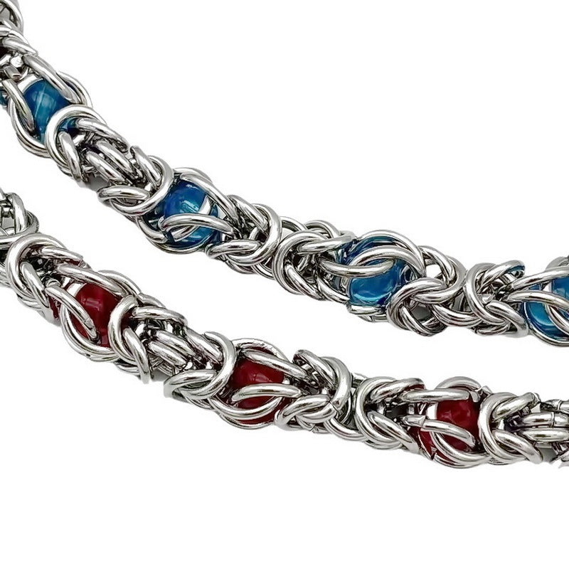 Men Sapphire Splice Necklace